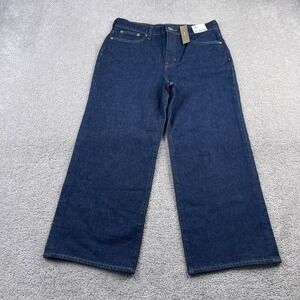 J. Crew Dark Indigo Wide-Leg Jeans